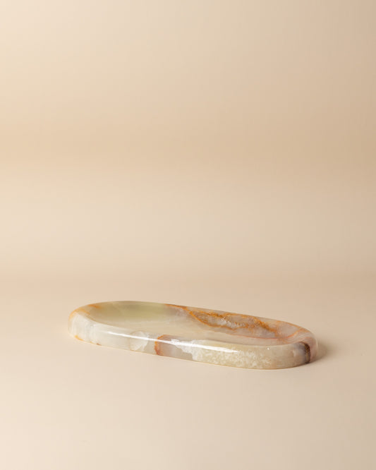 Ovale Schale aus grünem Onyx – handgefertigte Dekoschale aus leuchtendem Naturstein, einzigartiges Wohnaccessoire in sattem Grün